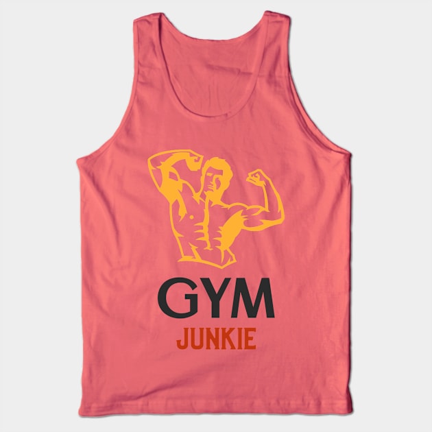 Gym Junkie Design T-shirt Coffee Mug Apparel Notebook Sticker Gift Mobile Cover Tank Top by Eemwal Design